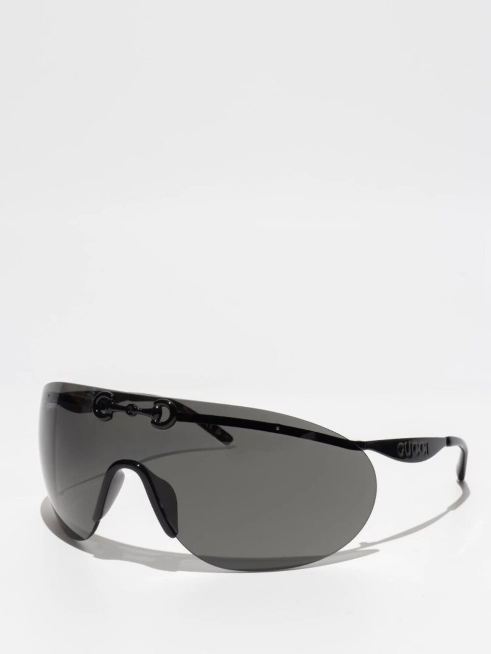 NEW GUCCI SHIELD SUNGLASSES GUCCI GG1656S 001 BLACK GREY EYEWEAR